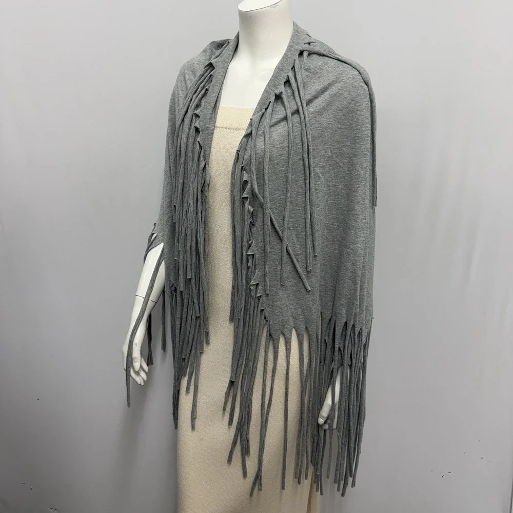 Michael Michael Kors 100% Cotton Scarf With Fringes Heather Gray NWT $69.50